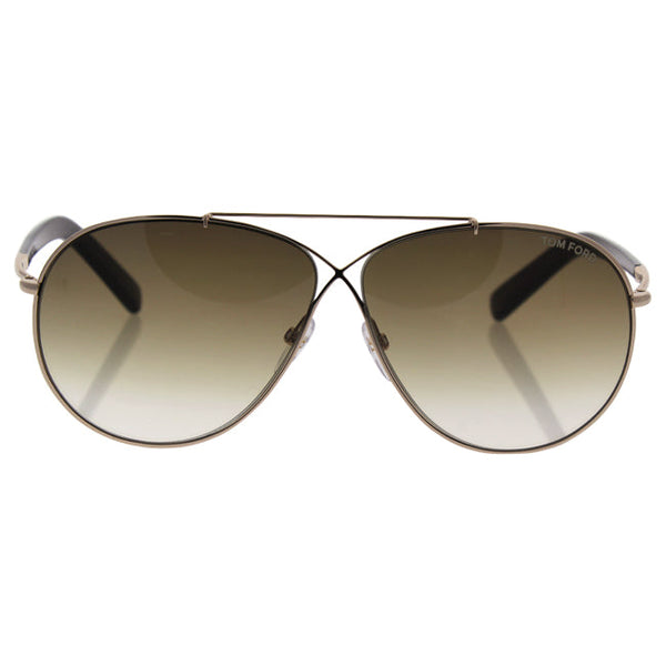 Tom Ford Tom Ford TF374 28F Eva - Shiny Gold Brown/Brown Gradient by Tom Ford for Women - 61-10-140 mm Sunglasses
