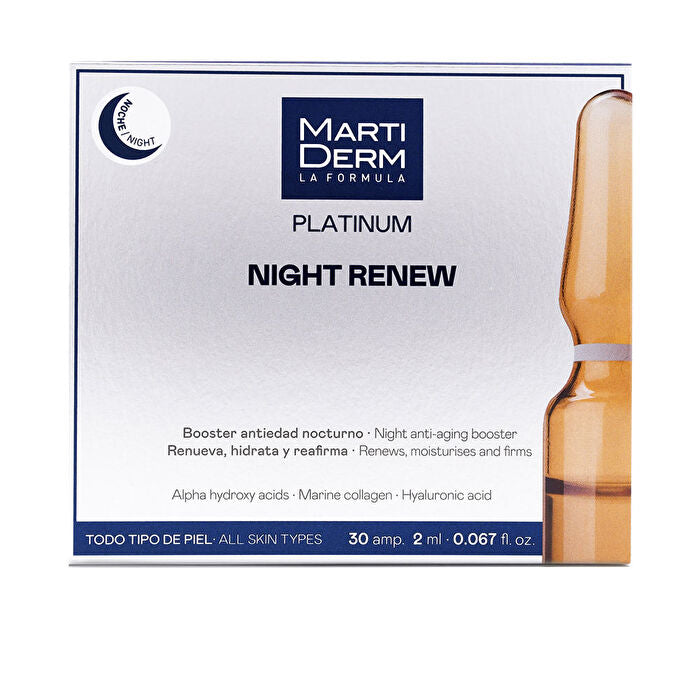 MartiDerm Platinum Night Renew 30 Ampoules X 2ml/0.07oz