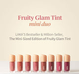 Laka - Fruity Glam Tint Mini Duo Special Set - 6 Types Nutty Edition