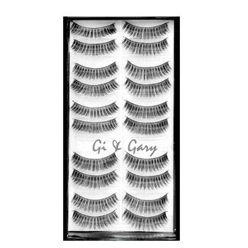 Gi & Gary Professional Eyelashes(10 pairs) - Hollywood Glamour  F9 Black - Fixe