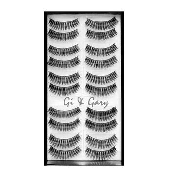 Gi & Gary Professional Eyelashes(10 pairs) -Disco Diva  D9 Black - Fixe