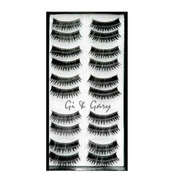 Gi & Gary Professional Eyelashes(10 pairs) - Retro-Glam  L3 Black - Fixe