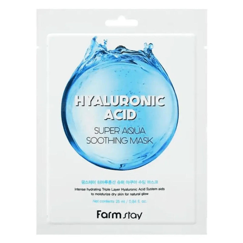 Farm Stay Hyaluronic Acid Super Aqua Soothing Mask  10pcs