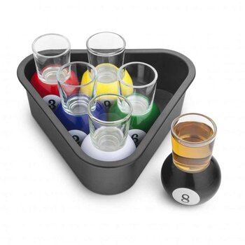 Final Touch Pool Rack Tray and Shot Glass 30ml (Set of 6)  Fixed Size