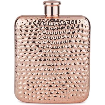 Final Touch Copper Plated Stainless Steel Hammered Luxe Flask 175ml  Fixed Size