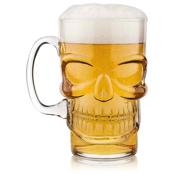 Final Touch Brainfreeze Glass Skull Beer Mug 700ml  Fixed Size