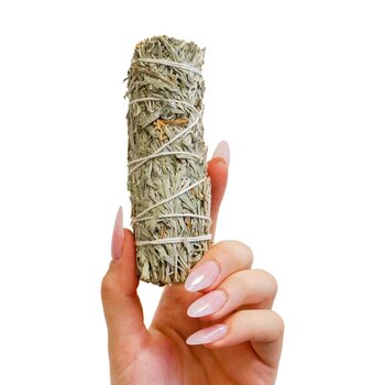 Faiza Naturals California Blue Sage Smudge Stick Bundles - 4" Vacuum Packed (Own Farm In California Direct Import)  Fixed Size