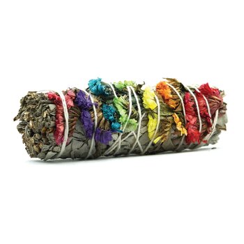 Faiza Naturals California 7 Chakra Sinuata White Sage - 4" Vacuum Packed (Own Farm In California Direct Import)  Fixed Size