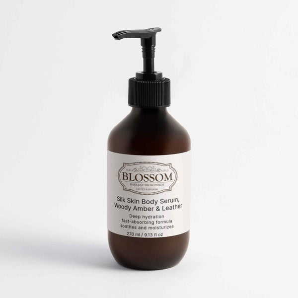 Blossom Blossom Silk Skin Body Serum, Woody Amber & Leather  Fixed Size