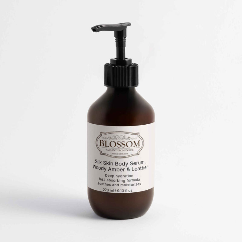 Blossom Blossom Silk Skin Body Serum, Woody Amber & Leather  Fixed Size