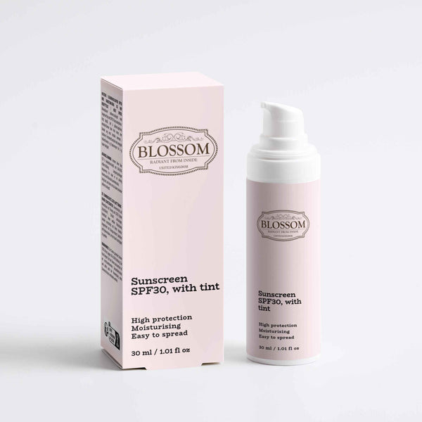 Blossom Blossom Sunscreen SPF30, with tint, designed from the UK  Fixed Size