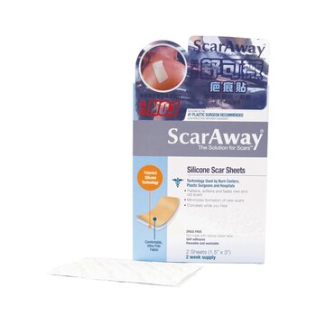ScarAway Silicone Scar sheets  2 Sheets