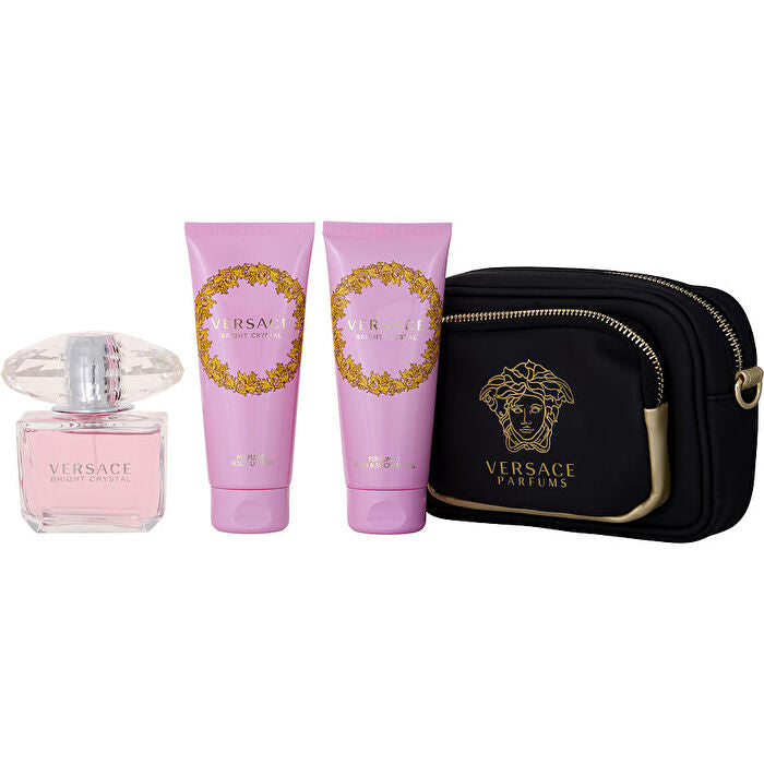 Versace Yellow Diamond Eau De Toilette Spray & Body Lotion 100ml/3.4oz & Shower Gel 100ml/3.4oz & Bag 90ml/3oz