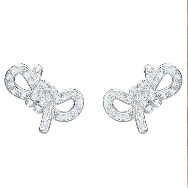 Swarovski Swarovski LIFELONG BOW series bow earrings 5627345- # white