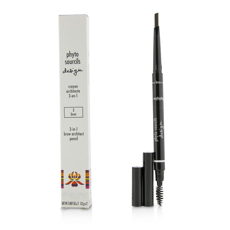 Sisley Phyto Sourcils Design 3 In 1 Brow Architect Pencil - # 3 Brun  2x0.2g/0.007oz