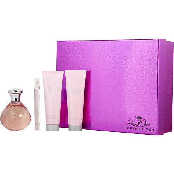 Paris Hilton Dazzle Eau De Parfum Spray 125ml/4.2oz & Body Lotion 90ml/3oz & Shower Gel 90ml/3oz & Eau De Parfum Spray 10ml/0.33oz