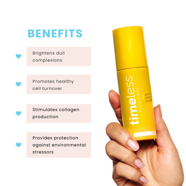 Timeless Skin Care 20% Vitamin C Serum + Vitamin E + Ferulic Acid  120ml/4oz