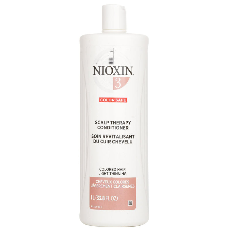 Nioxin Density System 3 Scalp Therapy Conditioner (Colored Hair, Light Thinning, Color Safe) (Random Packaging)  1000ml/33.8oz