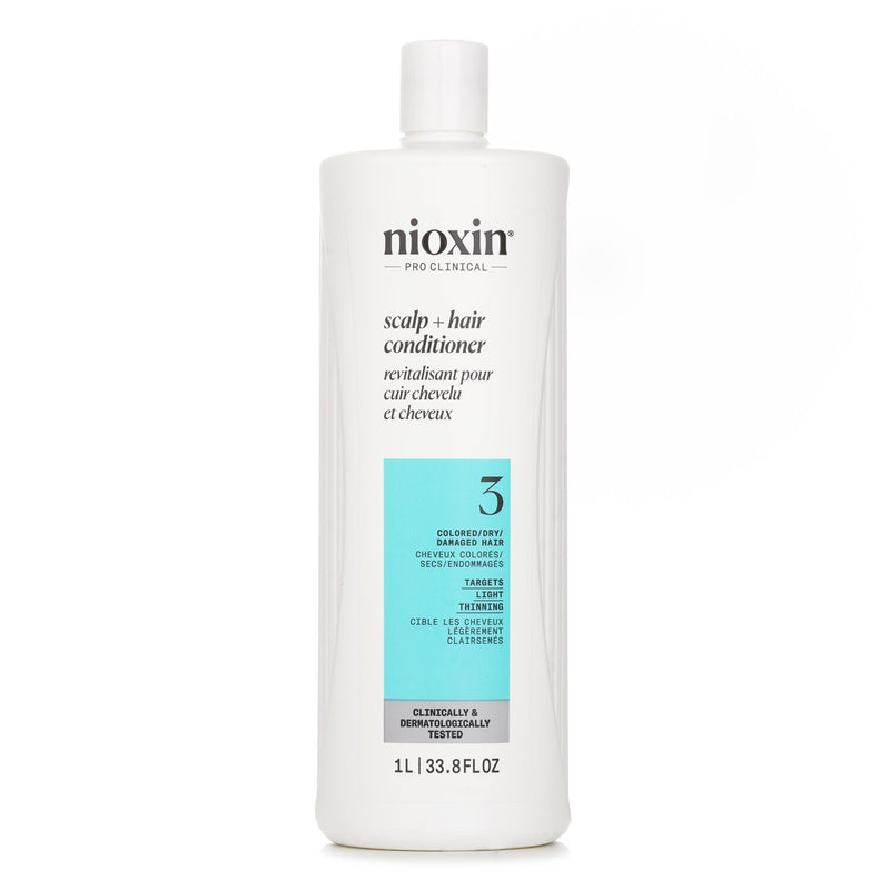 Nioxin Density System 3 Scalp Therapy Conditioner (Colored Hair, Light Thinning, Color Safe) (Random Packaging)  1000ml/33.8oz