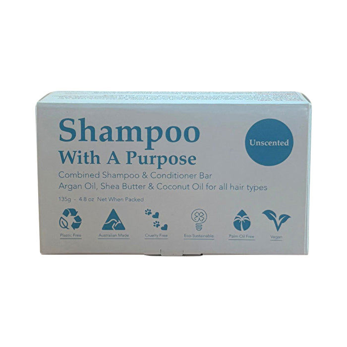 Shampoo With A Purpose Shampoo W A Purpose Bar Shampoo Cond Unscented 135g
