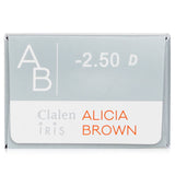 Clalen 1 Day Iris Alicia Brown Color Contact Lenses -2.50  30pcs