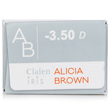 Clalen 1 Day Iris Alicia Brown Color Contact Lenses -3.50  30pcs