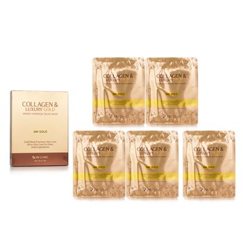 3W Clinic Collagen & Luxury Gold Energy Hydrogel Facial Mask  30g x 5pcs