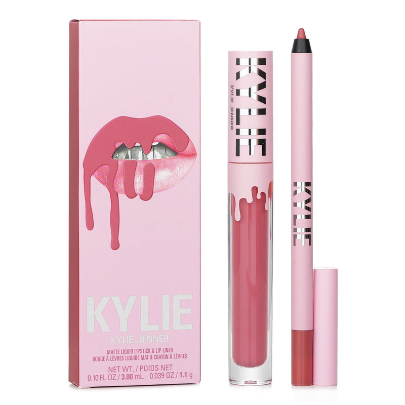 Kylie By Kylie Jenner Matte Lip Kit: Matte Liquid Lipstick 3ml + Lip Liner 1.1g - # 505 Autumn Matte  2pcs