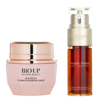 Clarins Double Serum Complete Age Control Concentrate 50ml + Bio Up Age-Delay Ultimate Essence Cream 50g  2pcs