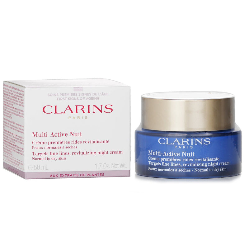 Clarins Multi Active Night Targets Fine Lines Revitalizing Night Cream (For Normal to Dry Skin)  50ml/1.6oz