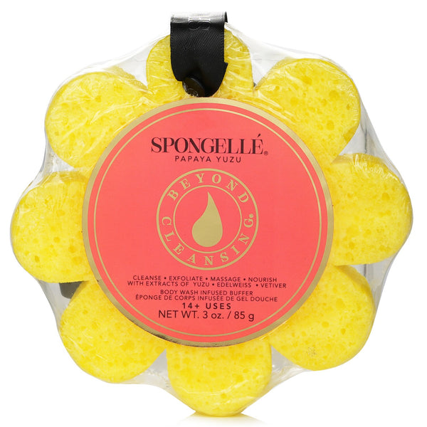 Spongelle Wild Flower Soap Sponge - Papaya Yuzu (Yellow)  1pc/85g