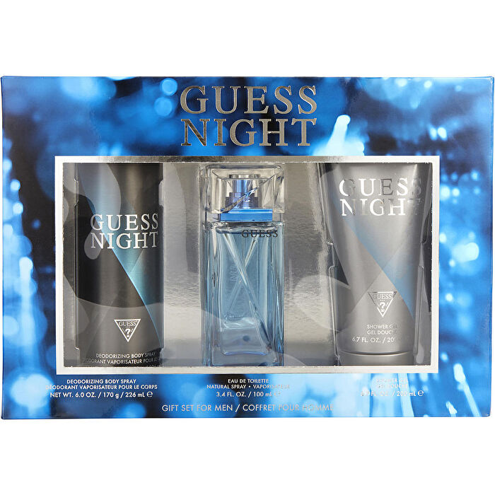 Guess Night Eau De Toilette Spray 100ml/3.4oz & Deodorant Spray 180ml/6oz & Shower Gel 200ml/6.7oz