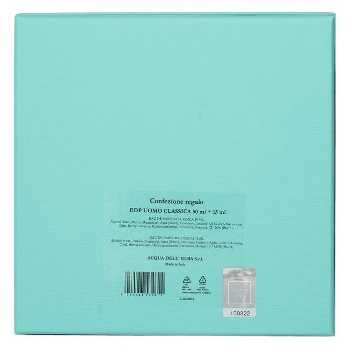 Acqua Dell'Elba Eau De Parfum Classica Fragrance For Men Coffret 2pcs