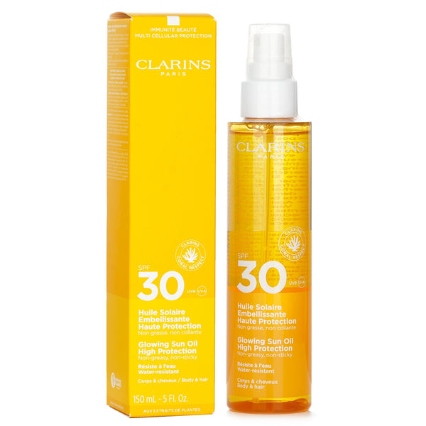 Clarins Glowing Sun Body Oil High Protection SPF 30  150ml/5oz