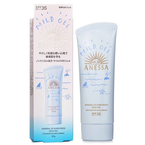 Anessa Mineral UV Sunscreen Mild Gel SPF35 For Sensitive Skin & Babies  90g