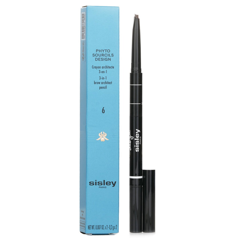 Sisley Phyto Sourcils Design 3 in 1 Brow Architect Pencil - # 6 Espresso  0.2gx2