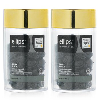 Ellips Hair Vitamin Oil - Shiny Black Duo  2x50capsules