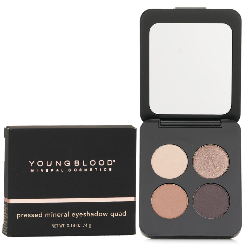 Youngblood Pressed Mineral Eyeshadow Quad - # Taupe Smoke  4g