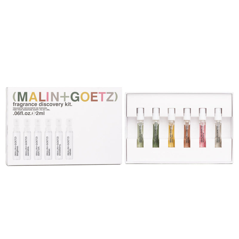 MALIN+GOETZ Fragrance Discovery Kit: Bergamot EDP 2ml+Cannabis EDP 2ml+Dark Rum EDP 2ml+Leather EDP 2ml+Strawberry EDP+Vetiver EDP 2ml  6pcs