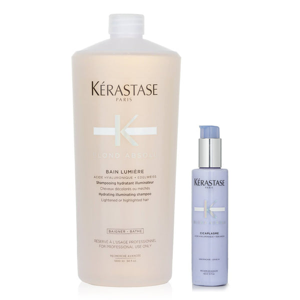 Kerastase Blond Absolu Set 1: Shampoo & Fortifying Heat-Protecting Serum (Lightened or Highlighted Hair)  2pcs