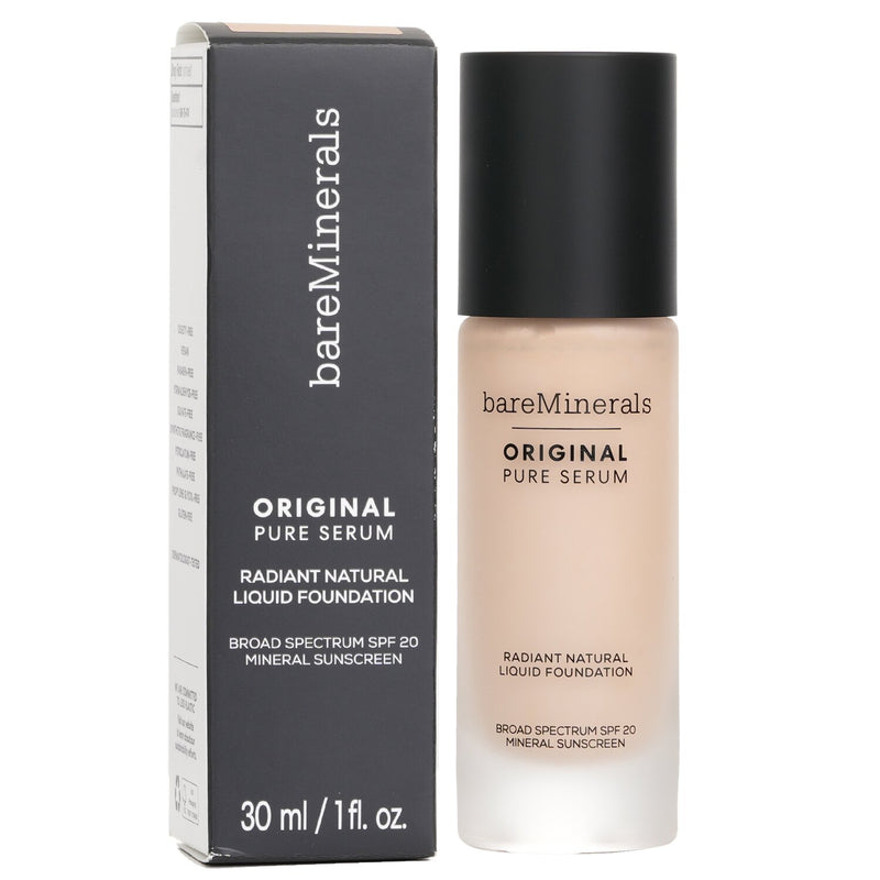 BareMinerals Original Pure Serum Radiant Natural Liquid Foundation Mineral SPF 20 - # Fair Cool 1  30ml/1oz