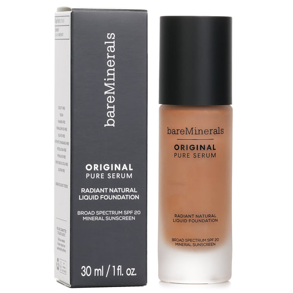 BareMinerals Original Pure Serum Radiant Natural Liquid Foundation Mineral SPF 20 - #Medium Deep Neutral 4.5  30ml/1oz