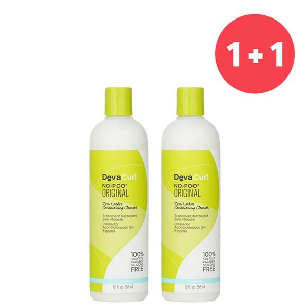 DevaCurl ?1+1 Set?No-Poo Original (Zero Lather Conditioning Cleanser - For Curly Hair)     355ml/12oz