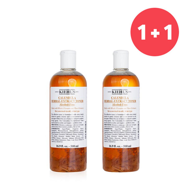 Kiehl's 【1+1 Set】Calendula Herbal Extract Alcohol-Free Toner - For Normal to Oily Skin Types  500ml/16.9oz