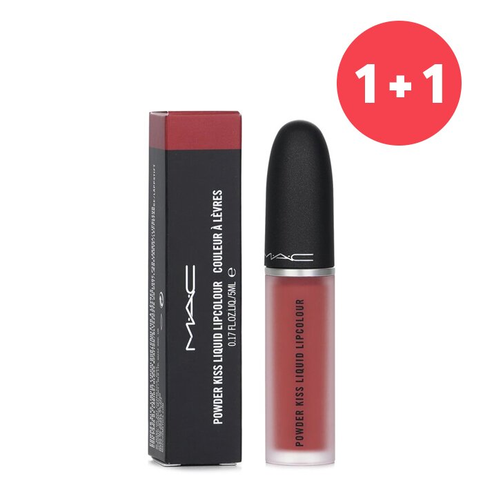 MAC 【1+1 Set】Powder Kiss Liquid Lipcolour - # 989 Mull It Over  5ml/0.17oz