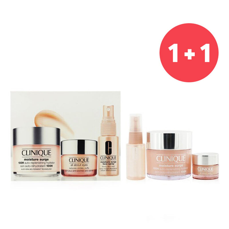 Clinique 【1+1 Set】Moisture Surge Set: Moisture Surge 100H 125ml+ All About Eyes 15ml+ Moisture Surge Face Spray Thirsty Skin Relief 30ml  3pcs