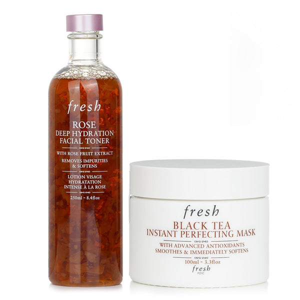 Fresh Fresh Black Tea Instant Perfecting Mask + Rose Deep Hydration Facial Toner  2pcs