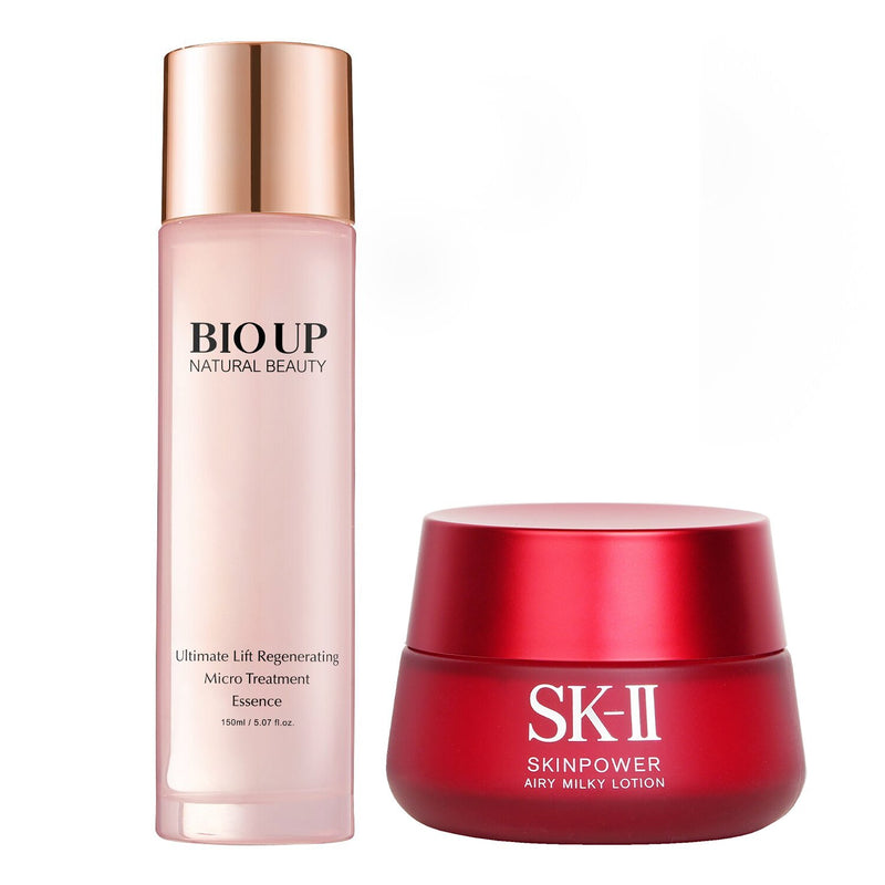 SK II SK II Skinpower Airy Milky Lotion (Box Damaged) X Natural Beauty BIO UP Ultimate Lift Regenerating Micro Treatment Essence  2pcs