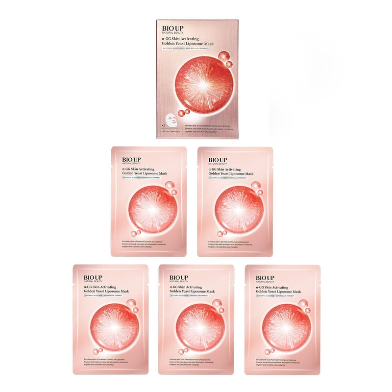 Natural Beauty BIO UP a-GG Skin Activating Golden Yeast Liposome Mask (Exp Date: 05/25)  5 x 25ml/0.84oz