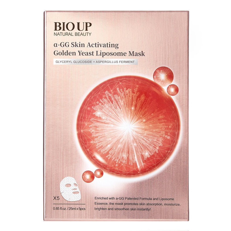 Natural Beauty BIO UP a-GG Skin Activating Golden Yeast Liposome Mask (Exp Date: 05/25)  5 x 25ml/0.84oz